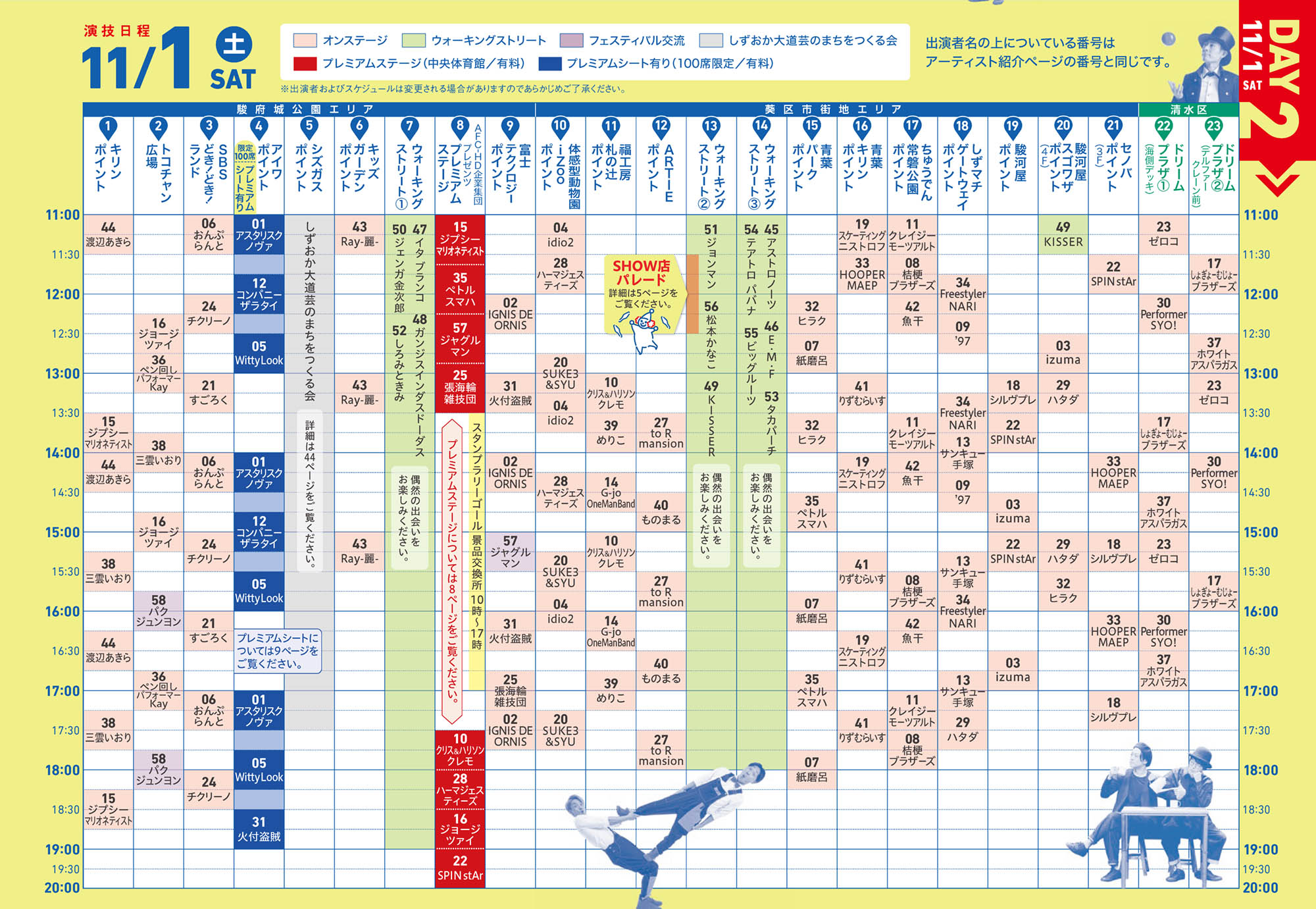 11月1日スケジュール