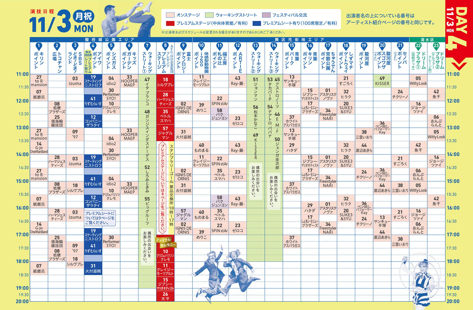 11月3日スケジュール
